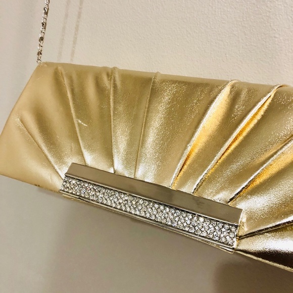 Champagne Gold Rhinestone Clutch - Picture 3 of 4